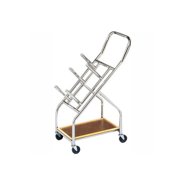 Fabrication Enterprises Mobile Cart For Iron Disc Weight Plates, 350 lb. Capacity, 23-1/2"L x 14"W x 43"H - 10-0616