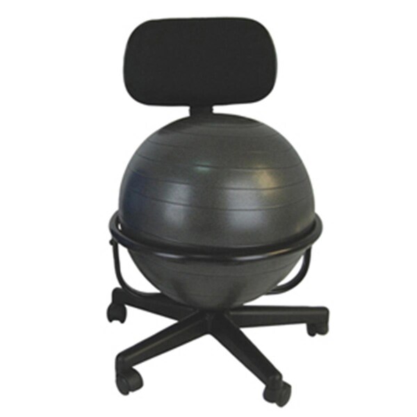Step-Up Relief Mobile Metal Ball Chair with 22 in. Ball with Back - ST475851