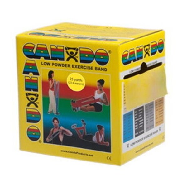 Fabrication Enterprises Fabrication Enterprises 10-5271 Cando Exercise Band; Yellow - 25 yards Dispenser - 1231508