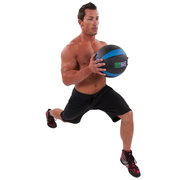 Gofit Medicine Ball (15 Lbs., Blue/Black) - GF-MB15