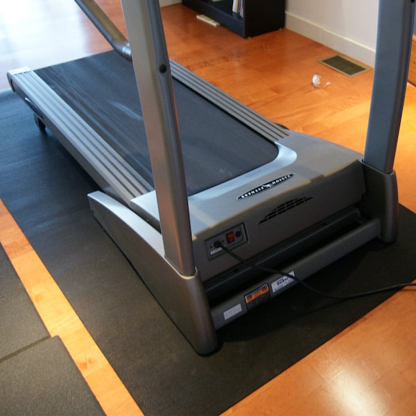 Rubber-Cal Treadmill Mat - 3/16 in. x 4 ft. x 6.5 ft. - Black - 03-101-WABD