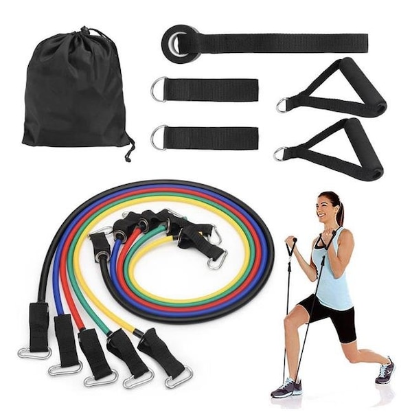 Zunammy Zunammy ZWB4002 Resistance Bands Set Exercise Bands - 11 Piece - ZWB4002