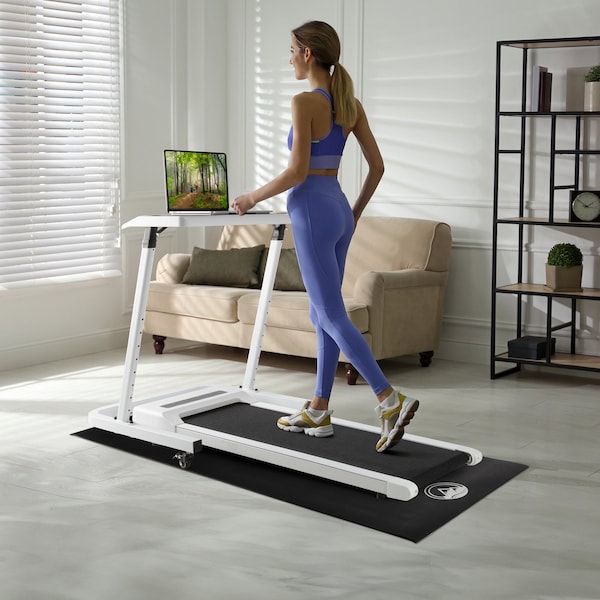 Wakeman Treadmill Mat - 30x72in Home Gym Equipment Pad - 5mm Exercise Mat for Elliptical or Bike by - 80-5218