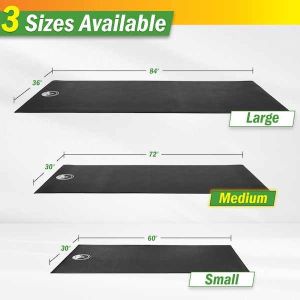 Wakeman Treadmill Mat - 30x72in Home Gym Equipment Pad - 5mm Exercise Mat for Elliptical or Bike by - 80-5218