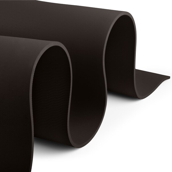 Wakeman Large Yoga Mat - 6x4 Non-Slip 8mm Exercise Mat for Home Workouts by Black - 80-5221