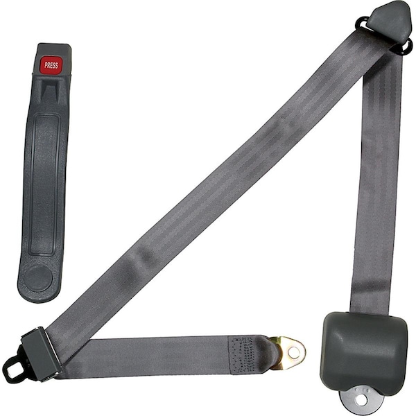 Allstar Performance Allstar Performance ALL98116 3-Point Retractable Seat Belt; Gray - ALL98116
