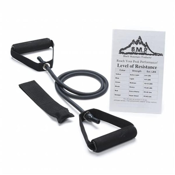 Black Mountain Products Black Mountain Products Black Stackable Band 15 - 20 lbs Single Stackable Resistance Band; Black - BLACK STACKABLE BAND
