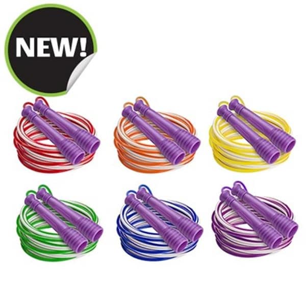 Champion Sports Champion Sports EXR16SET 7 ft. Deluxe XU Jump Rope Red Handle - Set of 6 - EXR16SET