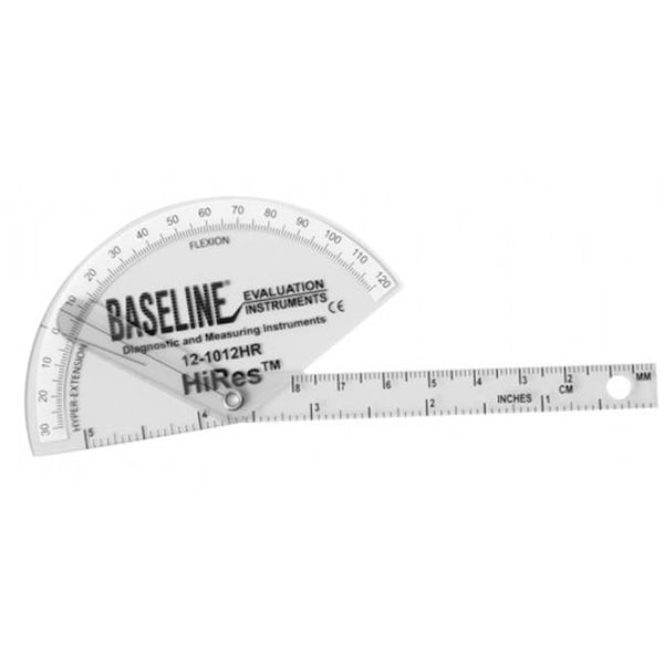 Fabrication Enterprises Fabrication Enterprises 12-1012HR 5.5 in. Baseline Hires Flexion & Hyper-Extension Plastic Finger Goniometer - 12-1012HR