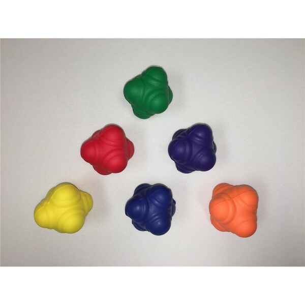 Everrich Industries Everrich  70 mm PU Foam Reaction Ball, Assorted Color, 6PK - EVAJ-0032