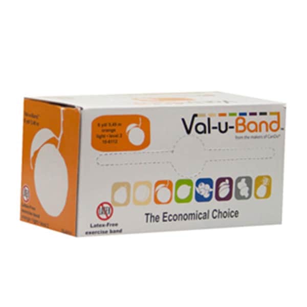 Val-U-Band Latex Free Band, 6 Yard - Orange - VAL-U-BAND-10-6112