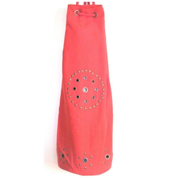 Kushoasis Yoga Bag - Omsutra Chakra Rivet Bag - Color - Red - OM101011-RED