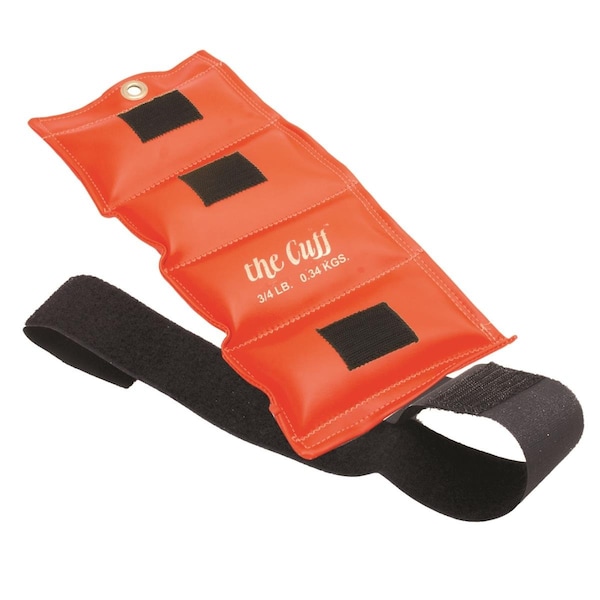 The Cuff 0.75 lbs Deluxe Ankle & Wrist Weight, Orange - TH128887