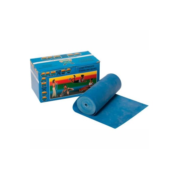 Fabrication Enterprises CanDo Low Powder Exercise Band, Blue, 6 Yard Roll, 1 Roll/Box - 1210689