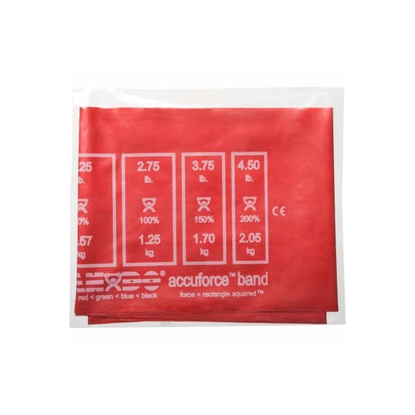 Fabrication Enterprises CanDo AccuForce Exercise Band, Red, 48L Band - 1461975