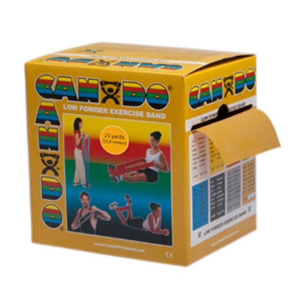 Cando International Low Powder Exercise Band, 25 yards Roll - Gold, 3X Heavy - CANDO-10-5277