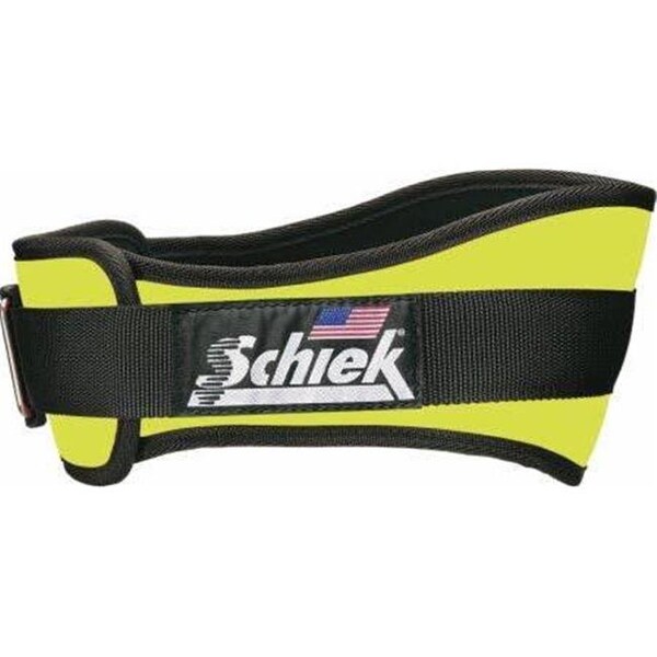 Schiek Sports Schiek S-2004YEM 4.75 in. Original Nylon Belt; Neon Yellow - Medium - S-2004YEM