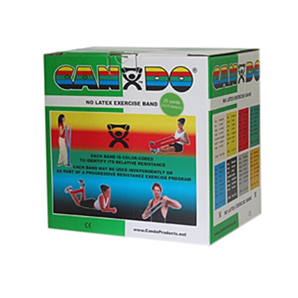 Cando International Latex Free Exercise Band, 25 yards Roll - Green, Medium - CANDO-10-5633