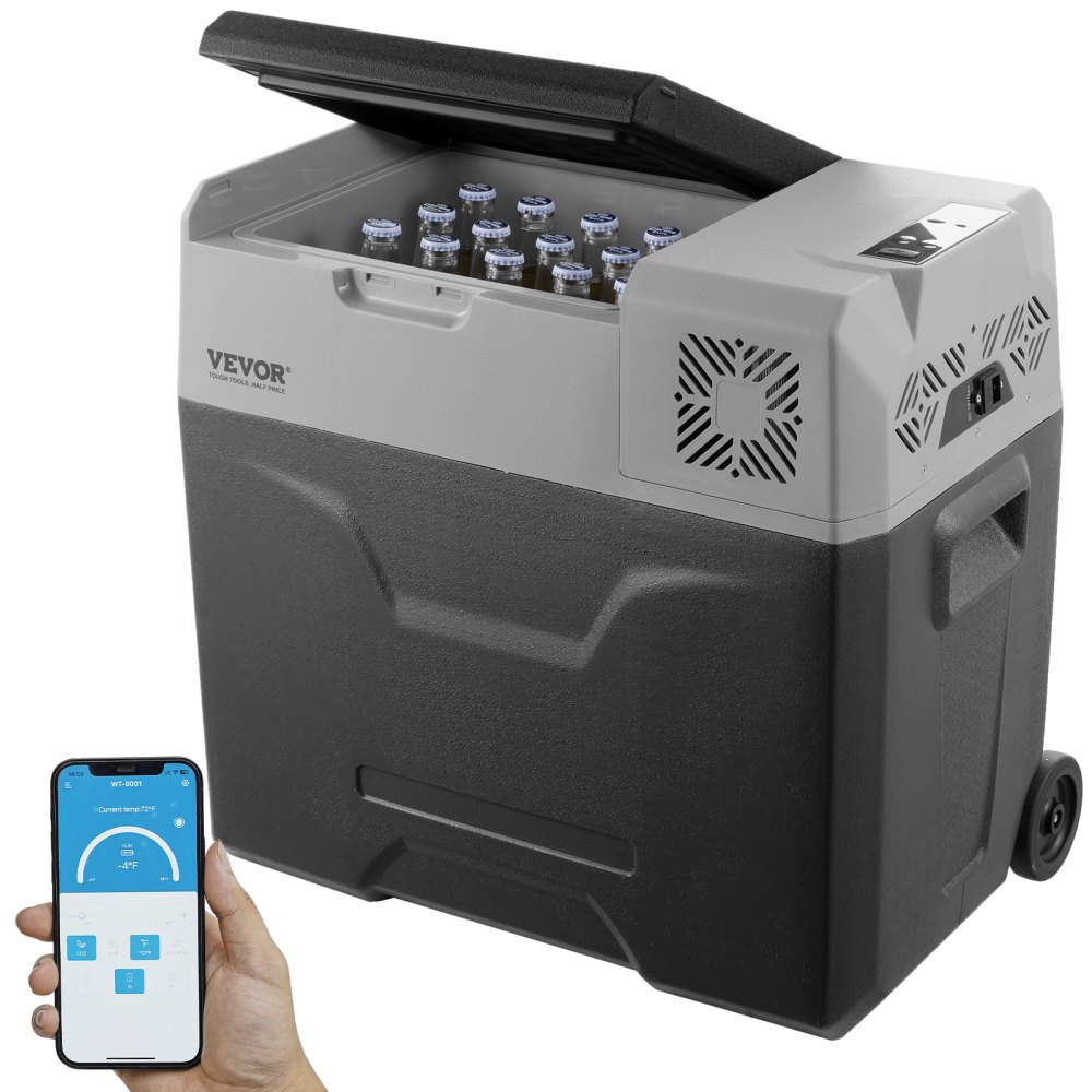 VEVOR Portable Car Refrigerator Freezer Compressor 50 L Single Zone for Car Home - GLCZBXX50LDMW2ZE0V1