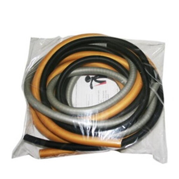 Fabrication Enterprises Fabrication Enterprises 10-5384 Cando Exercise Tubing Pep Pack - Difficult Black; Silver & Gold Tubing - 1272781