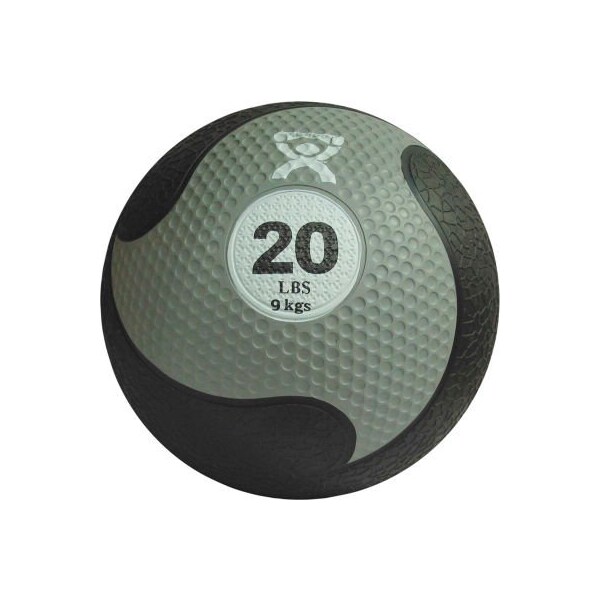 Fabrication Enterprises CanDo Firm Medicine Ball, 20 lb., 11" Diameter, Silver - 455732