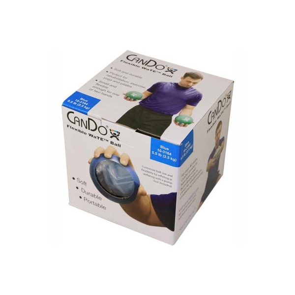 Fabrication Enterprises CanDo WaTE Hand-held Weighted Ball, Blue, 2.5 kg/5.5 lb. - 461942