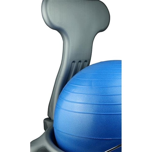 Fabrication Enterprises Fabrication Enterprises 30-1795B Cando Plastic Mobile Ball Chair With Back With O Arms Ball; Blue - Child - 30-1795B