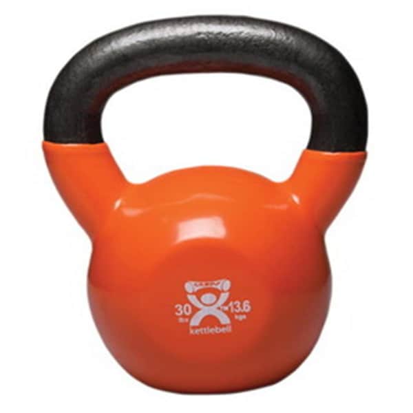 Fabrication Enterprises Cando Kettlebell, Vinyl-Coated, Gold - 30 lbs - FA129078