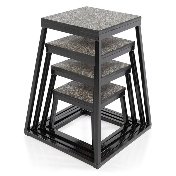 Refuah 12 in. Power-Plyo Boxes, Black - RE3176324