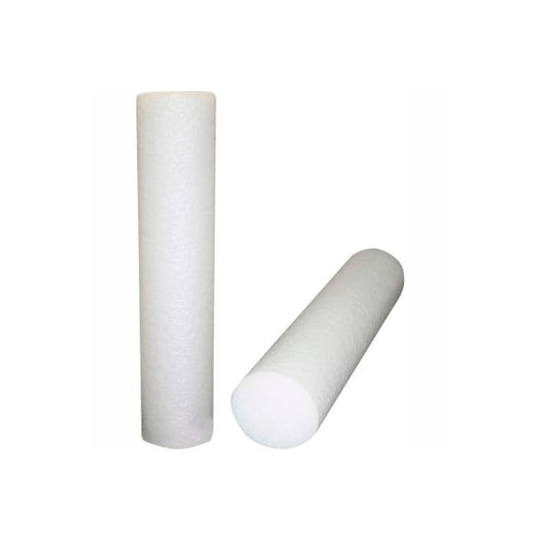 Fabrication Enterprises CanDo Jumbo White PE Foam Roller, Half-Round, 8" Dia. x 12"L - 30-2271