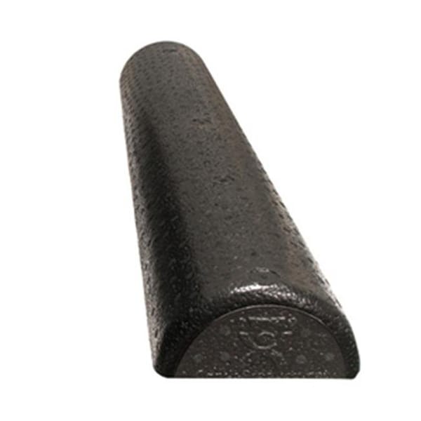 Cando International CanDo CanDo-30-2290 6 x 36 in. Foam Composite Extra Firm Half Round Roller - Black - CANDO-30-2290