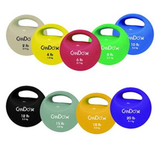 Fabrication Enterprises 2 lbs Cando One-Handle Medicine Ball, Tan - FA129011