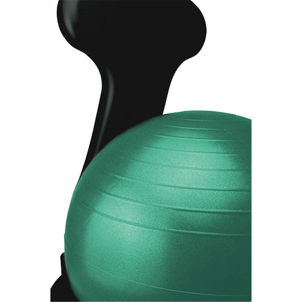 Fabrication Enterprises Cando Plastic Mobile Ball Chair With Back With O Arms Ball, Green - Adult - 30-1792G