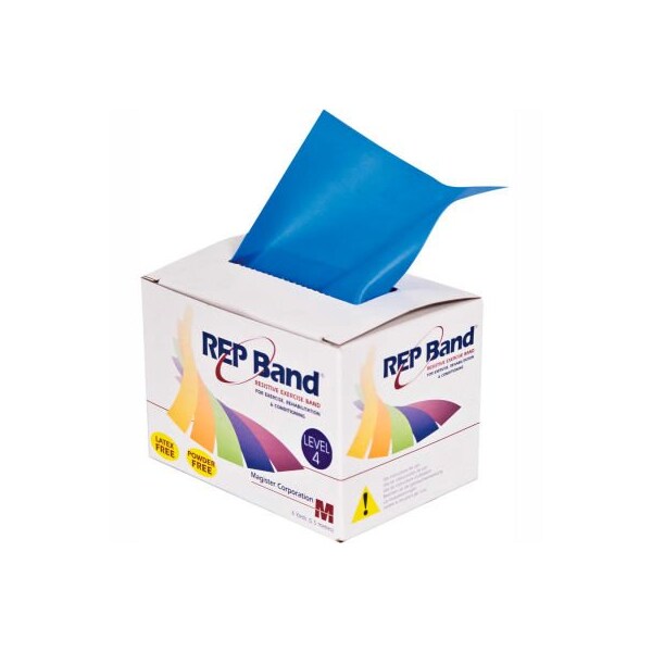Fabrication Enterprises REP Band Latex Free Exercise Band, Blueberry, 6 Yard Roll/Box - 10-1077