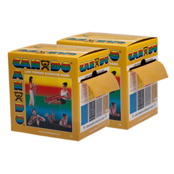 Cando International Low Powder Exercise Band, 100 yards - Gold, 3X Heavy, 2PK - CANDO-10-5497