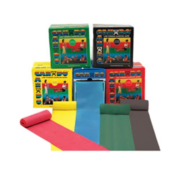 Cando International Low Powder Exercise Band, 25 yards Rolls - Set of 5 - CANDO-10-5278