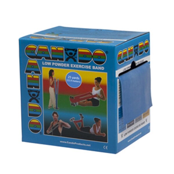 Cando International Low Powder Exercise Band, 25 yards Roll - Blue, Heavy - CANDO-10-5274