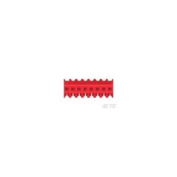 Conector de placa de conectividad Te, 8 contactos, 1 fila, hembra, paso de 0.1 pulgadas, terminal IDC, bloqueo, color rojo - 3-641241-8