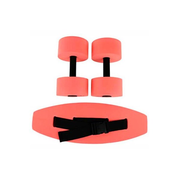 Fabrication Enterprises CanDo Standard Aquatic Exercise Kit (Jogger Belt, Hand Bars), Small, Red - 20-4210R
