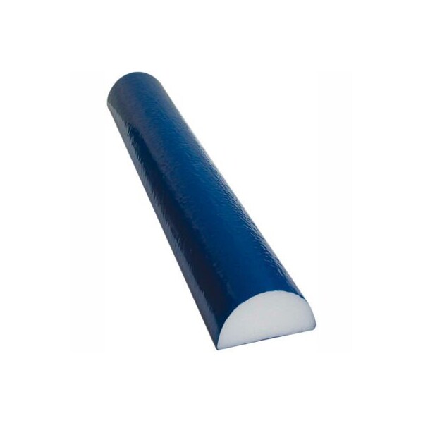 Fabrication Enterprises CanDo White PE Foam Roller with Blue TufCoat, Half-Round, 4" Dia. x 36"L - 30-2245