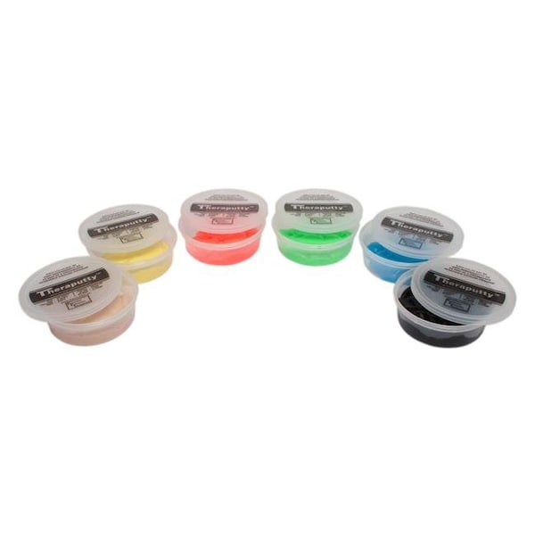 Fabrication Enterprises Fabrication Enterprises 10-1482 Cando Theraputty Exercise Material; 6-Piece Set - 10-1482