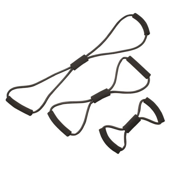 Cando International Cando 10-5835 Tubing Bowtie Exerciser; Black - 3 Piece - 1437504