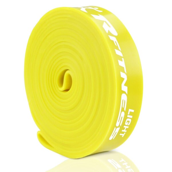 Topdoc 41 in. Rfitness Professional Long Loop Stretch Latex Exercise Band, Yellow - Light - TO1593609