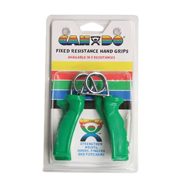 Fabrication Enterprises Fabrication Enterprises 10-1806 Cando Ergonomic Hand Grip; Pair - Green; Moderate - 12 Lbs. - 10-1806