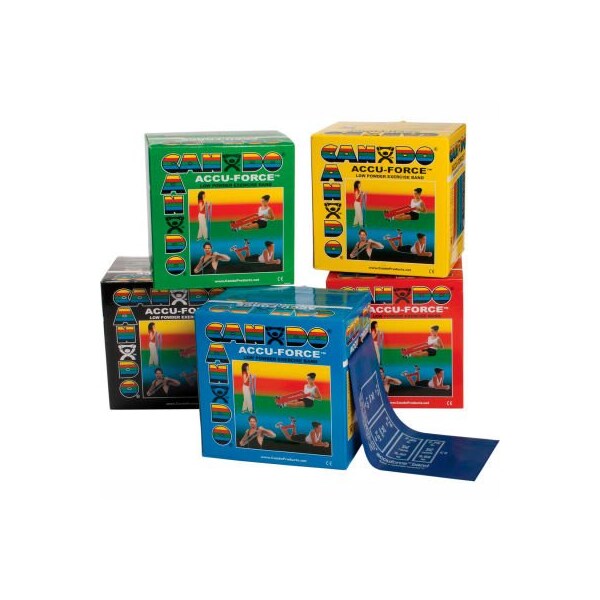 Fabrication Enterprises CanDo AccuForce Exercise Band, 50 Yard Roll, 5 Color Set - 1471472