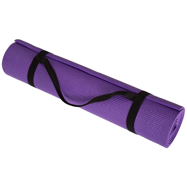 Wakeman Double Sided Comfort Foam Durable Non Slip Yoga Mat w/Carrying Strap - Purple - 80-5135-PURPLE