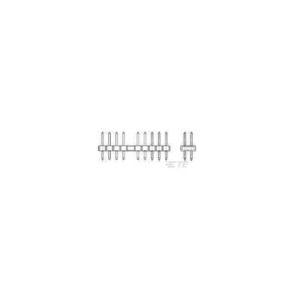 Te Connectivity AMPMODU 2MM V 10P AU:0.2 NEGRO LF - 5176264-4