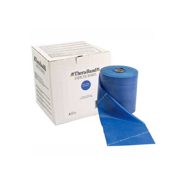 Fabrication Enterprises Thera-Band Latex Exercise Band, Blue, 50 Yard Roll/Box - 10-1009