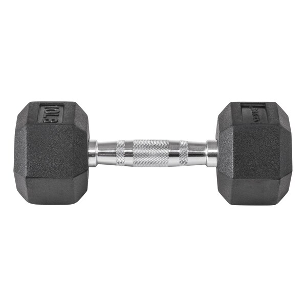 Lifeline Fitness Hex Rubber Dumbbell, 10lbs - LLHRD10