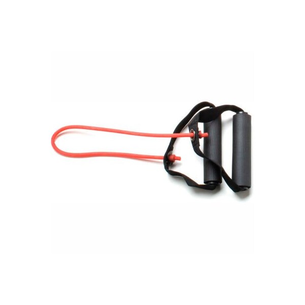Fabrication Enterprises CanDo Exercise Tubing with Handles, Red, 18" - 1330488